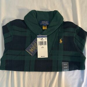 Ralph Lauren Green and Black Kids Sweater